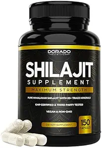 Shilajit Κάψουλες (150 Count, 10.000mg per Serving) Shilajit Συμπλήρωμα για άνδρες & γυναίκες με φυσικά ocracuring Fulvic Acid - Ιμαλαΐων Κάψουλες Συμπλήρωμα διατροφής - NON GMO, Made in USA