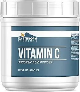 Earthborn Elements Vitamin C Powder 3.25 lb, Ascorbic Acid, Dietary Supplement