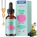 JoySpring Vital Vits - Kids Liquid Multivitamin - 1 fl oz (30 Servings) | Herbal Liquid Vitamins for Kids | Natural Flavor | Toddler Multivitamin with Elderberry, Spirulina, and More