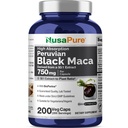 NusaPure Black Maca Root 50: 1 Extract, 750 mg Ισοδύναμο με 37.500 mg 200 Veggie Per Caps (Vegan, Non-GMO)