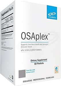 XYMOGEN OSAplex - Clinically Tested Microcrystalline Hydroxyapatite Concentrate MCHC, Calcium + Vitamin D3 - Supports Bone Collagen Formation, Bone Mineral Density + Strength (60 Packets)