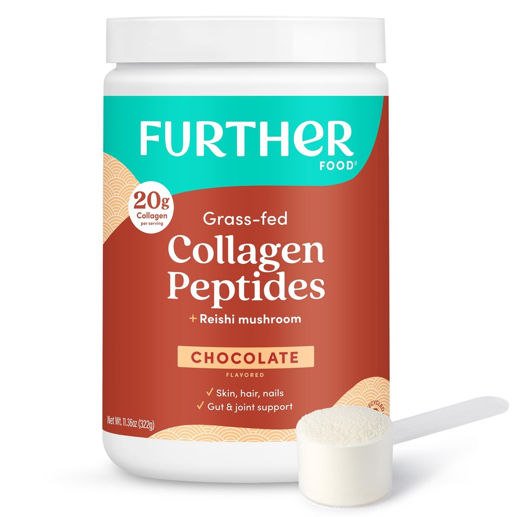 Περαιτέρω Σοκολάτα τροφίμων Κολλαγόνο Peptides σκόνη, χόρτο-Fed πάστα-Raized Hydrolyzed τύπου 1 & 3 πρωτεΐνη, Gut υγεία + αρθρώσεις, μαλλιά, δέρμα, νύχια, Παλαιό Κέτο ζάχαρη-ελεύθερο 11,36 oz
