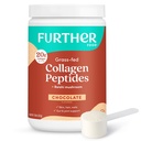 Further Food Chocolate Collagen Peptides Powder with Reishi Mushroom - 100% Grass-Fed, Hydrolyzed Type 1 & 3, 20g of Collagen per Serving, Supports Skin, Hair, Nails & Joints, 11.36 Oz
