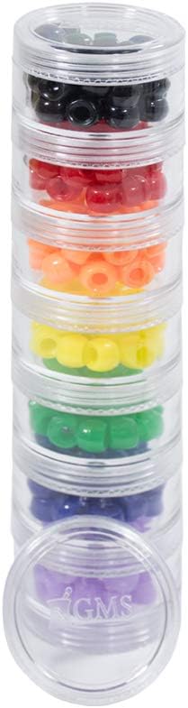 GMS Μικρό 7 ημέρες στοίβα-able θήκη διοργανωτής Χάπια για τη φαρμακευτική αγωγή, βιταμίνες, και συμπληρώματα με 7 μονάδες - ένα για κάθε φορητό και μετακινήσιμο εμπορευματοκιβώτιο (Καθαρό)