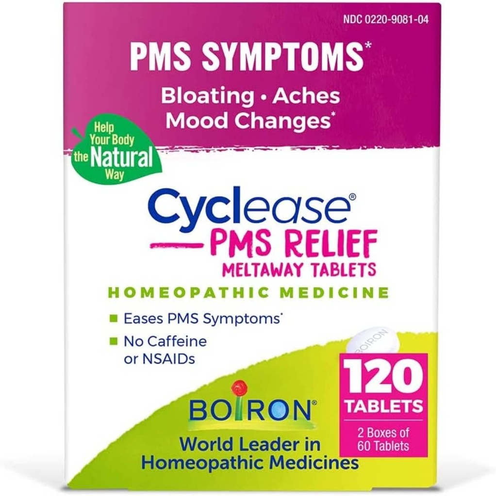 Boiron Cyclease PMS Twin Pack, 120 Tablets Count