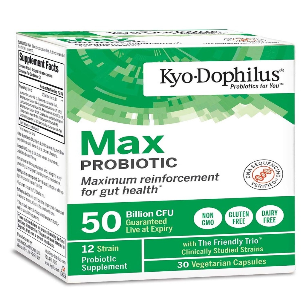 Kyo-Dophilus Max Probiotics, 30 κάψουλες χορτοφάγων