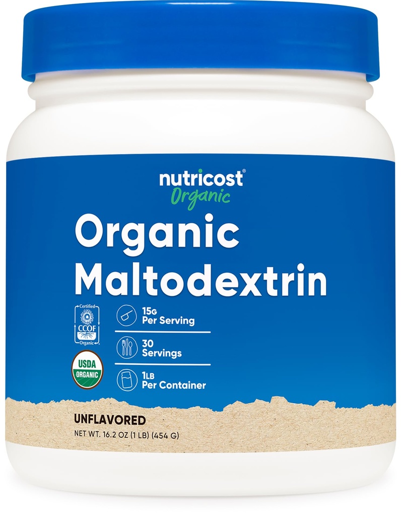 Nutricost Βιολογική Μαλτοδεξτρίνη σε σκόνη 1lb - Χωρίς γλουτένη, μη ΓΤΟ