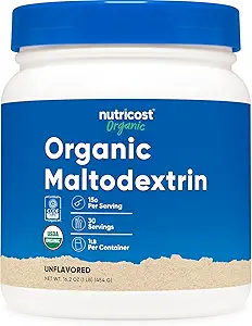 Nutricost Organic Maltodextrin Powder 1lb - Gluten Free, Non-GMO
