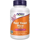 NOW Συμπληρώματα, Red Yeast Rice 600 mg, Made with Organic Red Yeast Rice, 120 Veg Capsules