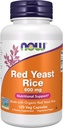 NOW Συμπληρώματα, Red Yeast Rice 600 mg, Made with Organic Red Yeast Rice, 120 Veg Capsules