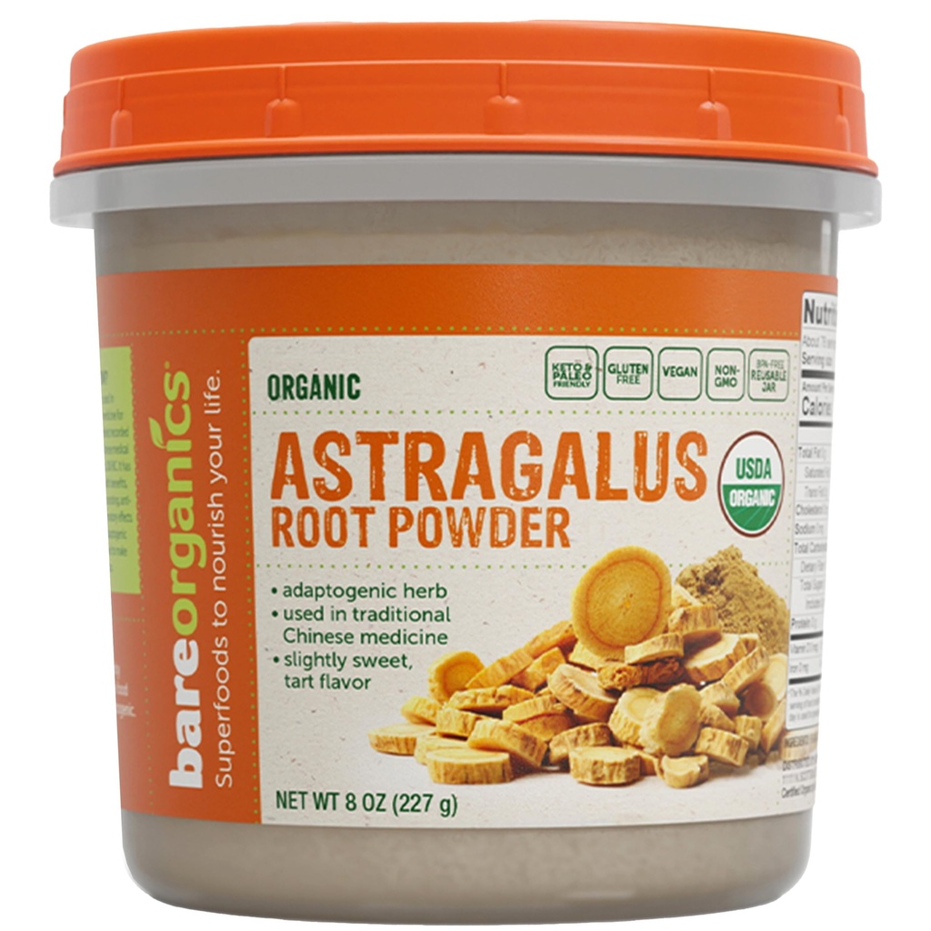 BareOrganics Organic Vegan Astragalus, 8 Ουγγιά