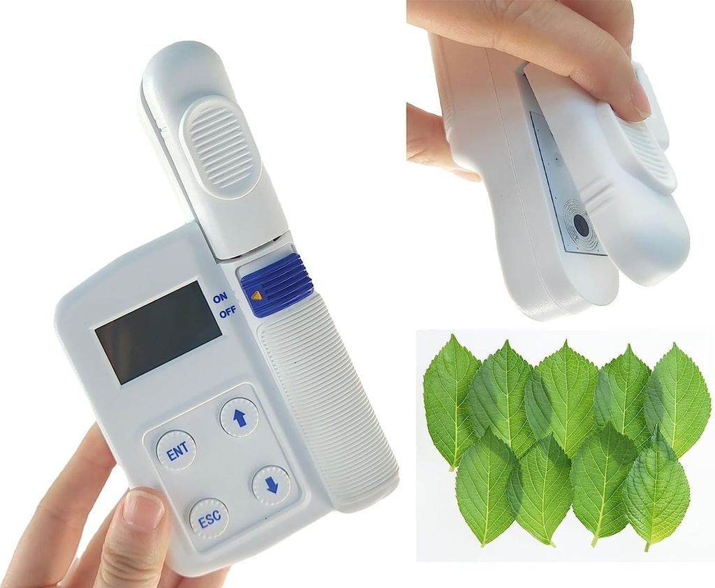 Ελεγκτής διατροφής φυτών Chlorophyl Plant Meter Leaf Chlorophyl για μέτρηση άμεσα Σχετικού περιεχομένου χλωροφύλλης με εύρος μετρήσεων 0.0 έως 99.9 SPAD Συμπερίληψη ενός υπολογιστή