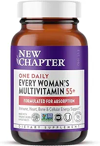 New Chapter Women's Multivitamin 50 Plus for Cellular Energy, Heart & Immune Support with 20+ Nutrients + Ασταξανθίνη - Every Woman's One Daily 55+, Gentle on The Stomach, 96 Count