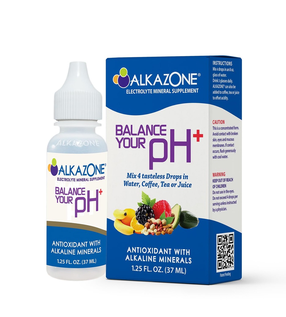 Alkazone Balance Your pH Plus Antioxidants Alkaline Mineral Drops Enhance Your Hydration with Every Drop!