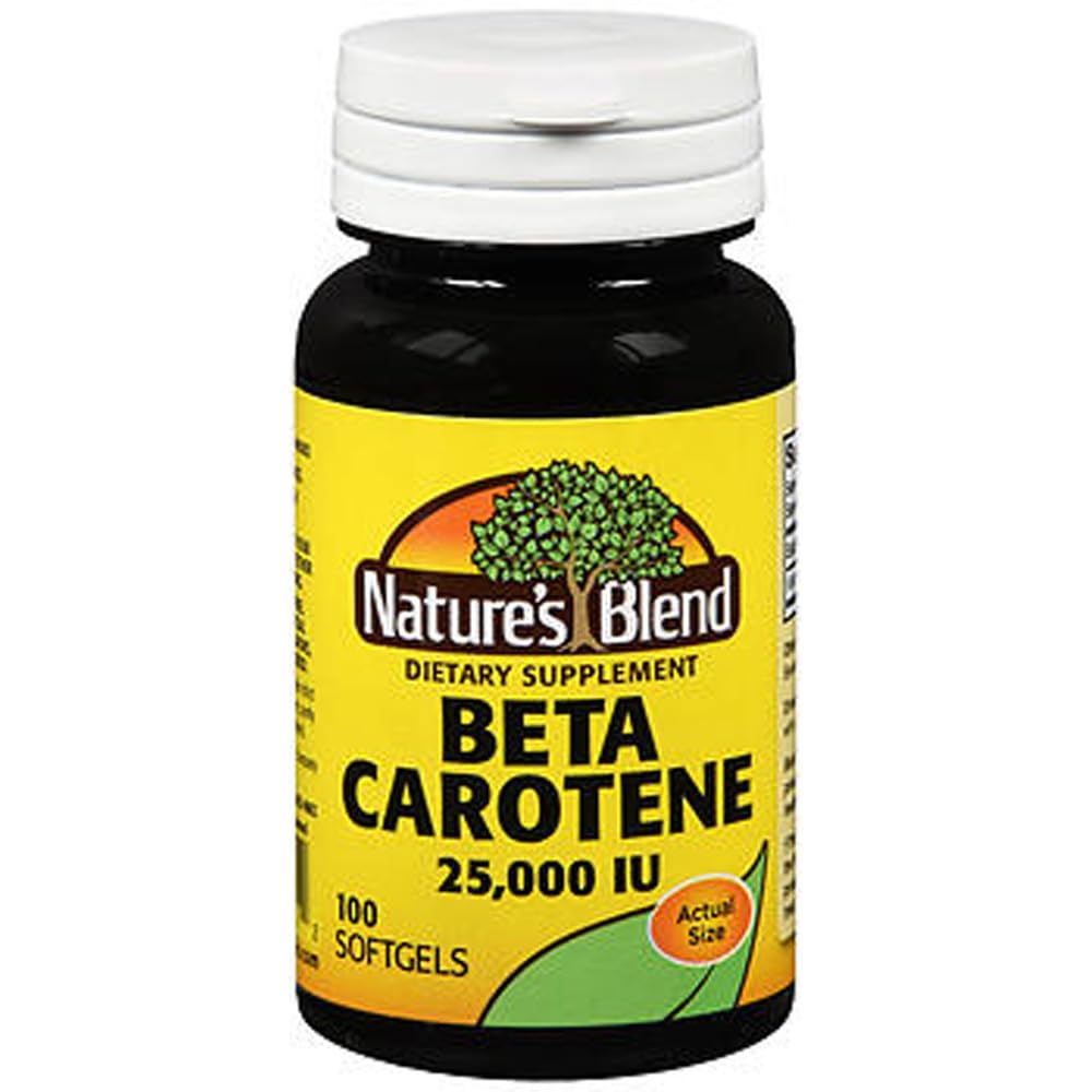 Nature's Blend Beta Carotene 25000 IU - 100 μαλακά γέλη, συσκευασία των 2