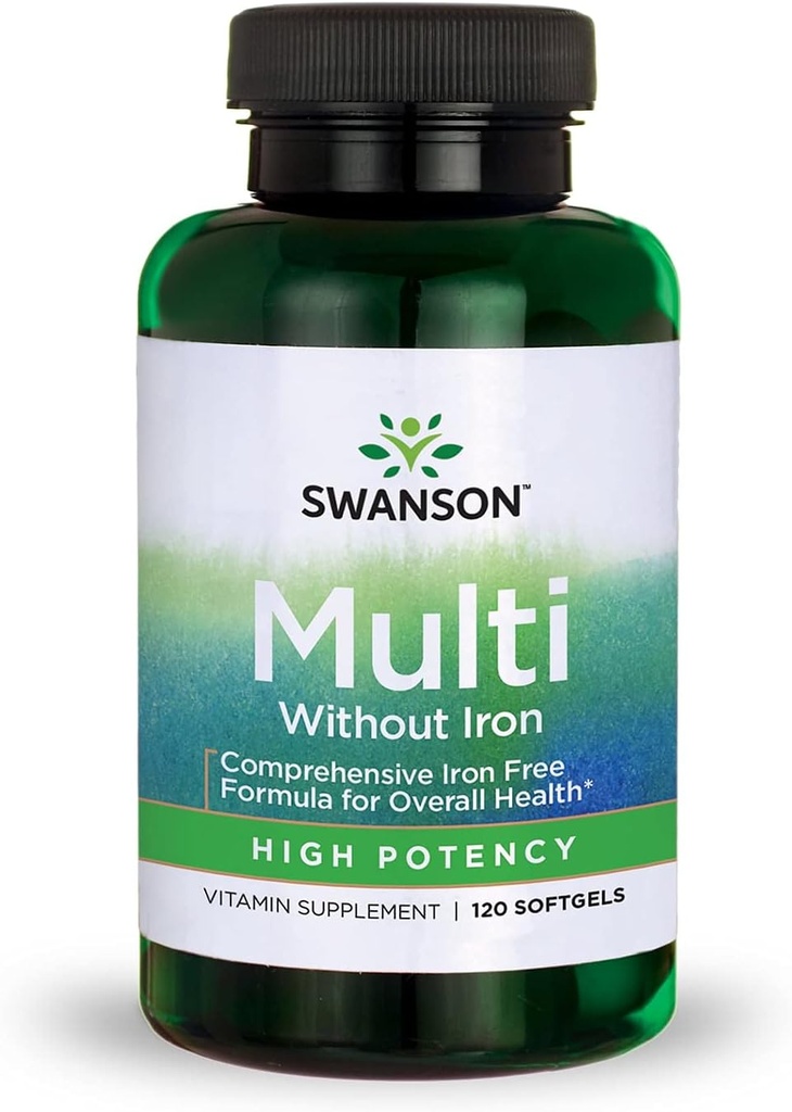 Multi Swanson χωρίς σίδηρο Multivitamin συμπλήρωμα υγείας σιδήρου-ελεύθερος Φόρμουλα 120 Softgels Sgels