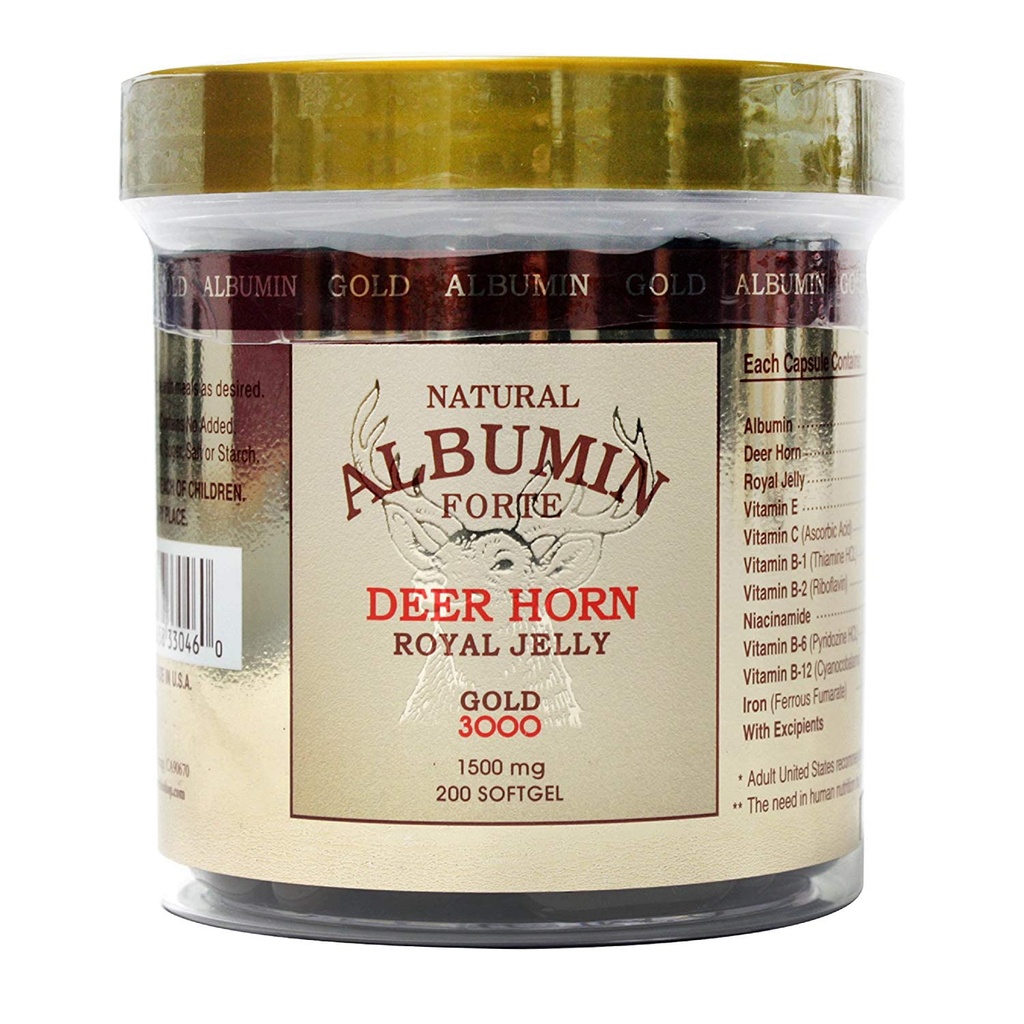 Φυσικό Albumin Forte Hern Royal Jelly - 1500mg/200 Softgel