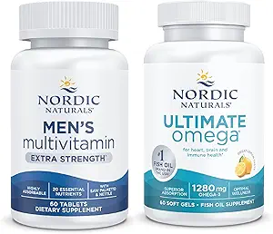 Nordic Naturals Starter Pack - Men's Multivitamin Extra Strength, Ultimate Omega