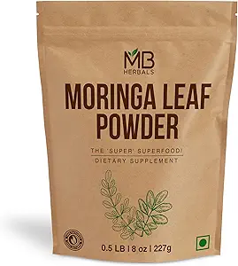 MB Herbals Moringa Leaf Powder 8 oz (227g / 0.5 LB) 