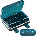 Weekly Pill Organizer 3 φορές την ημέρα, 7 ημέρες φορητό κουτί χάπια για χάπια, βιταμίνες, ιχθυέλαιο, φαρμακευτική αγωγή, συμπληρώματα (3x7 μπλε)