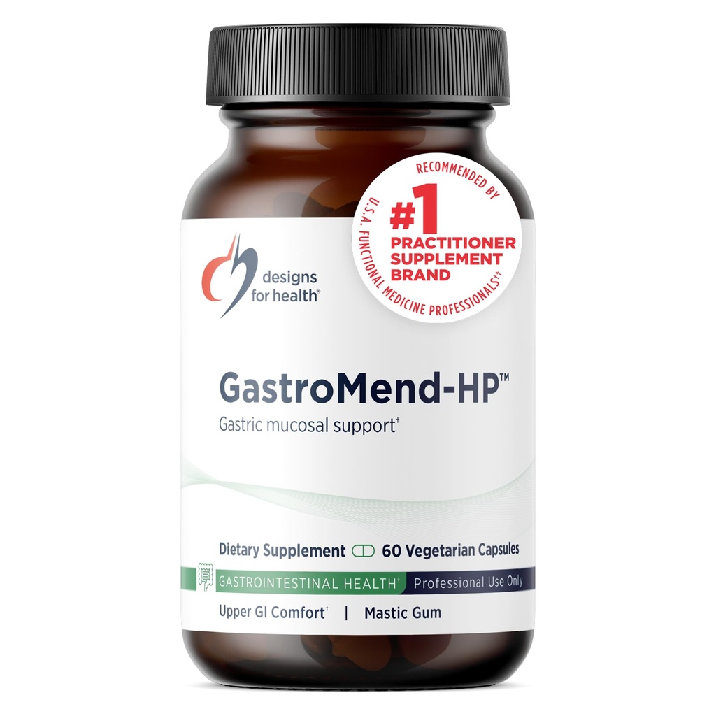 Σχέδια για την υγεία GastroMend HP - μαστίχα, ψευδάργυρος, L-καρνοσίνη, Deglycyrrhizinated Licorice Gut Health Συμπληρώματα - Μπορεί να υποστηρίξει γαστρική υγεία, περιστασιακό Bloating ή ανατρεπόμενο στομάχι (60 κάψουλες)