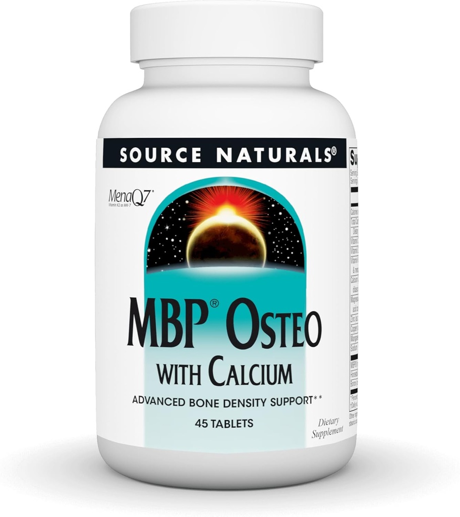 Source Naturals MBP Osteo με ασβέστιο, Προηγμένη υποστήριξη πυκνότητας οστών*, 45 δισκία
