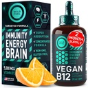 Vegan Vitamin B12 Υγρές σταγόνες - ταχείας δράσης B12 Υπογλώσσια 5000 mcg Μεθυλοκοβαλαμίνη συμπλήρωμα - Ενέργεια, μνήμη και υποστήριξη Mood - Υψηλής ισχύος ένα-dropper ανά ημέρα - Φυσικό άρωμα εσπεριδοειδών - 2 ουγγιές