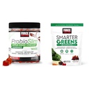 Force Factor ProbioSlim μηλίτη μηλίτη αμπελιού με οργανικά, LactoSpore & Smarter Greens Superfood Chews, Πράσινα και Superfoods με προβιοτικά, Αντιοξειδωτικό