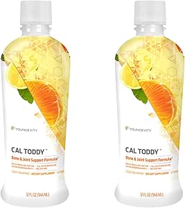 Youngevity CAL Tody - Ασβέστιο (Citrate, Phosphate) Μαγνήσιο 1.200mg/600mg - Βιταμίνες D-3, Ψευδάργυρος, Χαλκός, Κάλιο, Βόριο και 70+ Trace Mineral Cofactors - Υποστηρίζει την υγεία των οστών - 32 Fl Oz (Pack of 2)