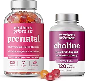 Mother's Promise Prenatal Gummies & Choline Capsules Bundle