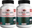Wellary Max Εμμηνόπαυση συμπλήρωμα υποστήριξης, 40 δισεκατομμύρια CFU προβιοτικό μείγμα, 90 κάψουλες (2)