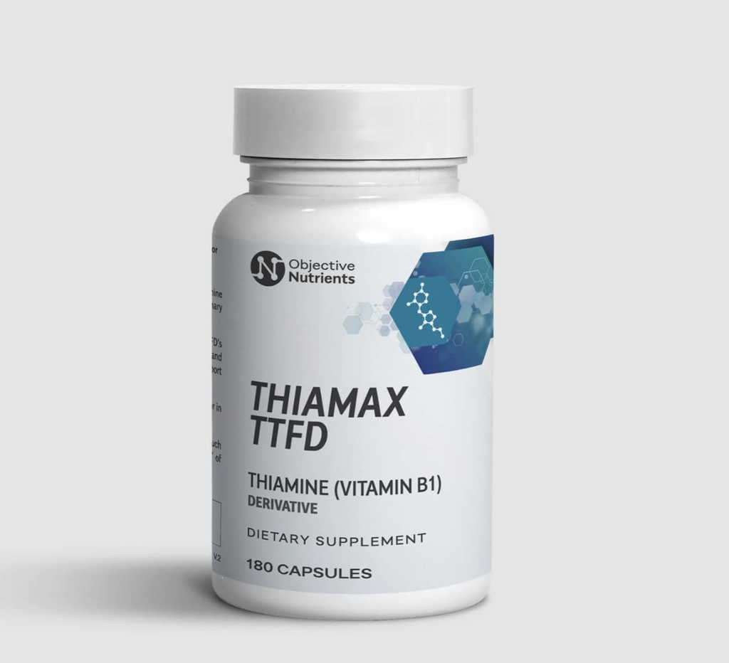 Thiamax Βιταμίνη Β1 (Thiamine TTFD), Το αρχικό, χωρίς τοξικά πληρωτικά, υποστηρίζει τον μεταβολισμό της ενέργειας, υψηλή δόση, τρίτο μέρος δοκιμαστεί, όλα τα ενεργά συστατικά 100mg, 180 κόμης