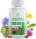 Συμπλήρωμα γαϊδουράγκαθου γάλακτος, Liver Cleanse Detox & Repair Formula, 16-in-1 Χάπια στήριξης του ήπατος με Artichoke, L-Ergothionine, Turnjube Dandelion Extract για το ήπαρ & Antioxidant 120 κάψουλες