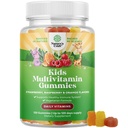 Natures Craft Plant Based Kids Multivitamin Gummies - Multivitamin for Kids Immunity Support Gummies with Vitamins A C D3 E B and Zinc Gelatin and Gluten Free Non-GMO Vitamins Gummy Formula 120ct
