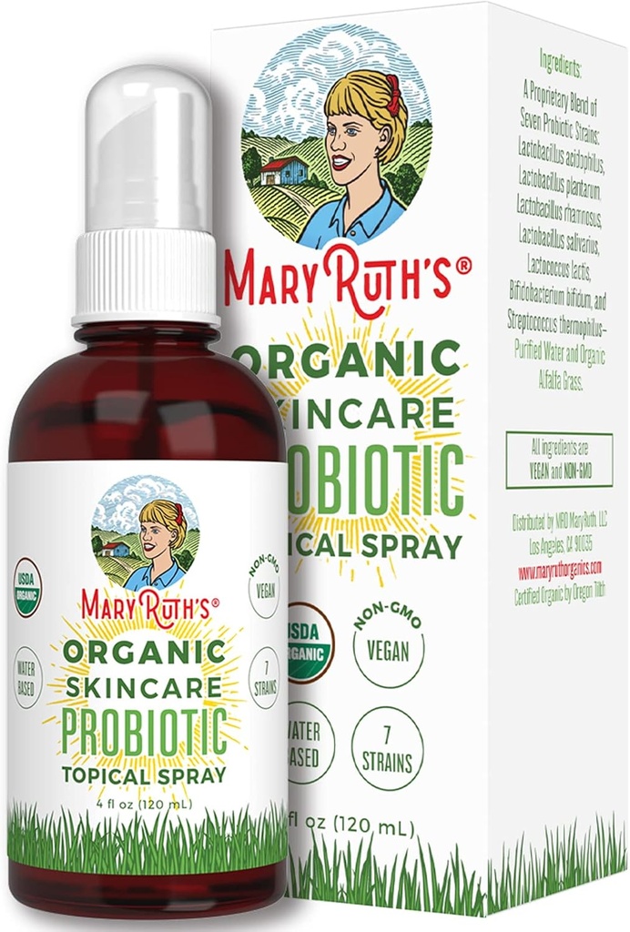 Topical Probiotic Liquid USDA Organic Topical Probiotics for Digestive Health Lactobacillus Acidophilus Probiotic Gut Health & Immune Support Supplement Vegan Non-GMO Gluten Free 4 Fl Oz