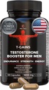 Αναβολικά Booster & μυών Builder, T-GAINS συμπλήρωμα τεστοστερόνης για τους άνδρες, TRT τεστ Booster & οιστρογόνων Blocker, HGH συμπληρώματα για τους άνδρες - Tongkat Ali Fadogia Agrestis για την ανάπτυξη των μυών, 120 Caps