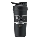 BlenderBottle Strada Shaker Κύπελλο μονωμένο από ανοξείδωτο χάλυβα μπουκάλι νερού με σύρμα Whisk, 24 Ounce, μαύρο