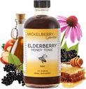 Mickelberry Gardens Elderberry Honey Tonic, Sambucus Syrup, Black Elderberry - Ανοσοποιητική Υποστήριξη για Ενήλικες και Παιδιά (8 Ουγγιά)