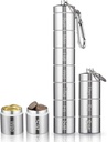 Metal Moisture Proof Weekly Pill Organizer 7 Ημέρα 3 φορές την ημέρα, Stackable κράμα αργιλίου Δωρεάν Ταξίδι Πεζοπορία κουτί χάπια περίπτωση Αδιάβροχη και μεγάλο διαμέρισμα για να κρατήσει χάπια, βιταμίνες, ιχθυέλαιο, Supplem