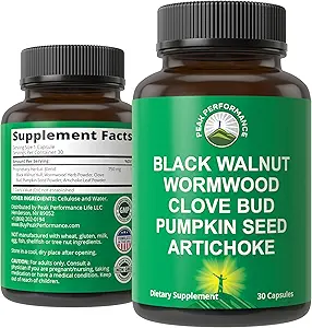 Wormwood Black Walnut Cleanse για τους ανθρώπους. Αποβολή Αποτοξίνωση + Εντερική Υποστήριξη Κάψουλες Συμπλήρωμα για Ενήλικες και Παιδιά. Χάπια με Αγκινάρες και Σπόροι κολοκύθας για επιπλέον οφέλη