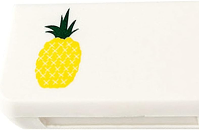 SagaSave Travel Pill Case 3 Compartments Portable Pill Case Dustproof and Moisture-Proof Daily Pill Case Small Pill Box for Vitamins, Fish Oil, Supplements(Pineapple)