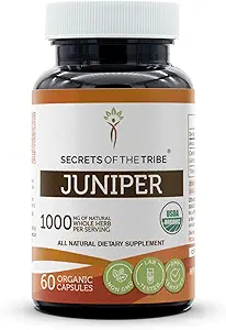 Μυστικά του Tribe Juniper 60 κάψουλες, 1000 mg, USDA Organic Juniper (Juniperus communis) Αποξηραμένο μούρο (60 κάψουλες)