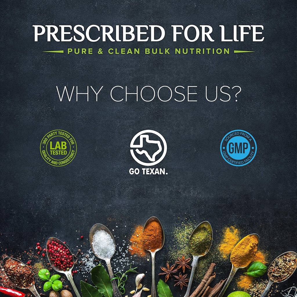 Prescribed For Life Inulin Powder | Prebiotics for Digestive Health | Gluten Free, Vegan, Non-GMO | Jerusalem Artichoke Supplement | Fructo Oligosaccharide FOS Powder (1 kg / 2.2 lb)