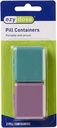 EZY DOSE Daily Travel Pocket Pharmacy Pill Organizer, Small Vitamin Organizer, Compact Medicine Container, Travel Friendly, Portable Pill Box, Colors May Vary, 2-Pack, BPA Free