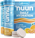 Nuun Daily Electrolyte δισκία με Μαγνήσιο, Ασβέστιο, Κάλιο, Χλωριούχο & Νάτριο, Χωρίς Γλουτένη, Χωρίς Ζάχαρη, & Vegan, Μεικτά Εσπεριδοειδή Γεύση, 4 Συσκευασία (40 Μερίδες Σύνολο)