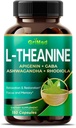 Grimed L-Theanine 11.900mg- X10 Power with Apigenin, GABA Ashwagandha, Rhodiola - Relaxation & Restauration Focus and Memory - Made in USA (150 Count (Pack of 1))