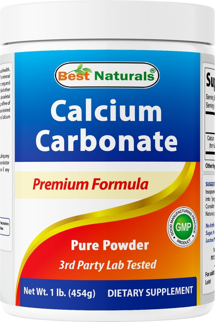 Best Naturals Ανθρακική σκόνη ασβεστίου 1 λίρα - Βαθμός τροφίμων (16 OZ (πακέτο του 1))