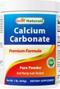 Best Naturals Ανθρακική σκόνη ασβεστίου 1 λίρα - Βαθμός τροφίμων (16 OZ (πακέτο του 1))