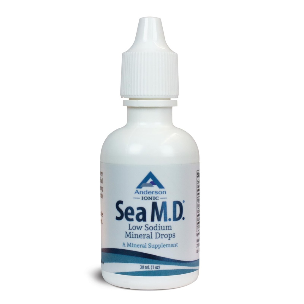 Anderson Sea M.D. Συμπυκνωμένο Trace Mineral Drops, Ionic Electrolyte Magnesium Supplement, Aids in Muscle Cramps, Liquid Magnesium and Trace Mineral, Easy to Take (1 Ουγγιά)
