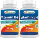 Best Naturals Βιταμίνη B6 25mg, 120 δισκία (120 Count (Pack of 2))